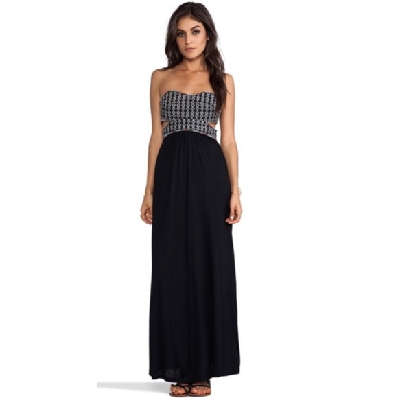 Dolce Vita Dresses & Skirts - Dolce Vita Yoconda Black Beaded Strapless Maxi XS